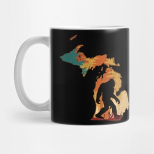 Bigfoot Retro Vintage Sasquatch Michigan Mug